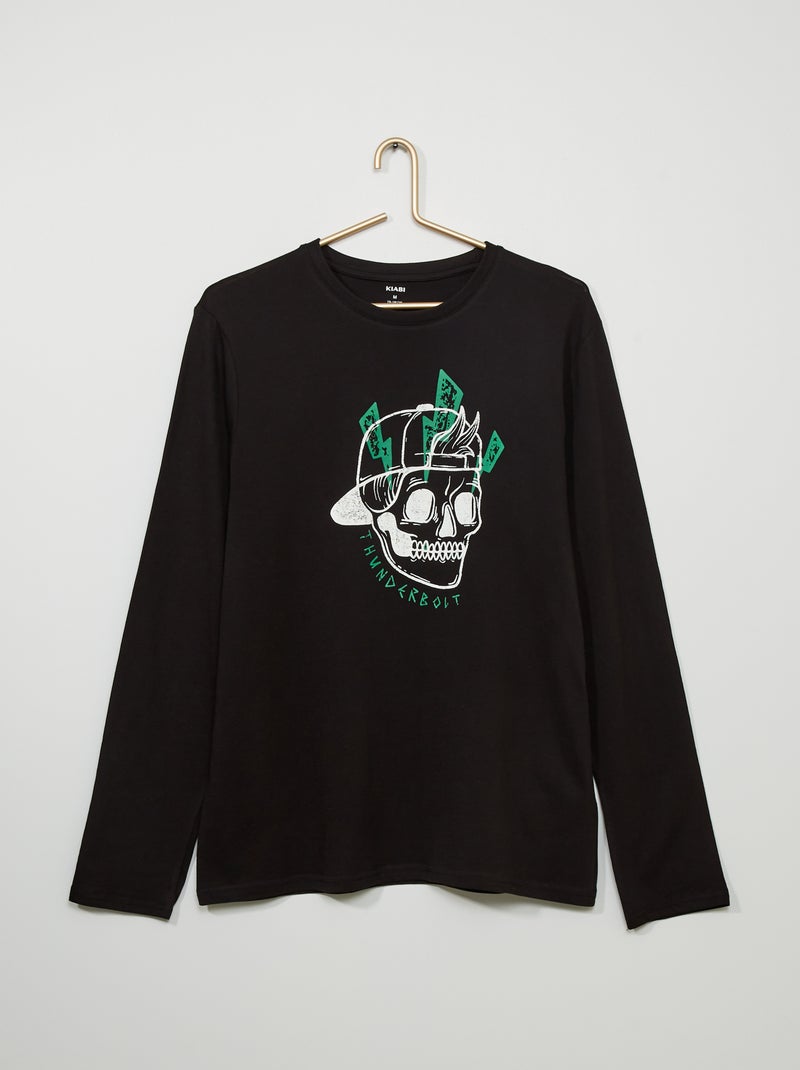 T-shirt estampada PRETO - Kiabi