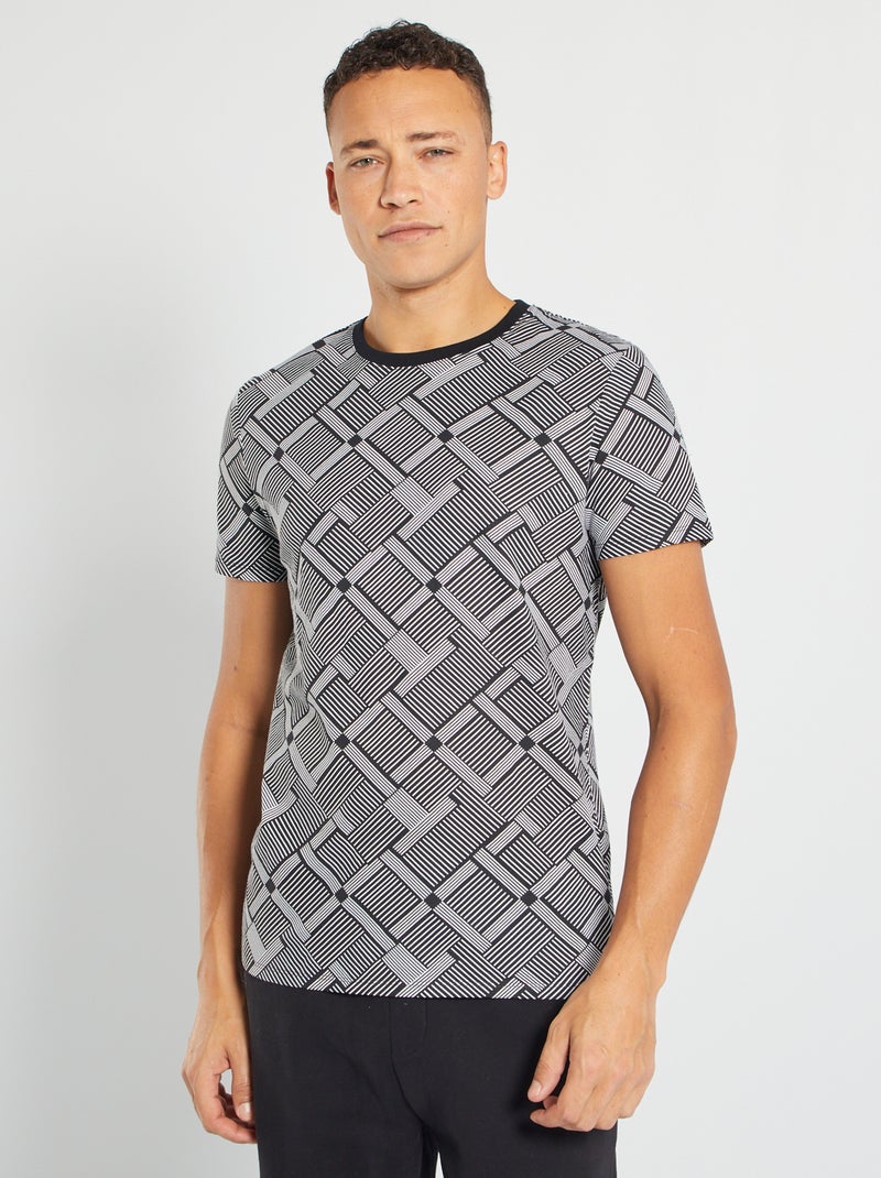 T-shirt estampada PRETO - Kiabi