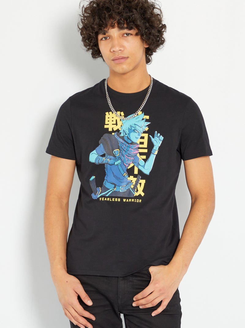 T-shirt estampada PRETO - Kiabi