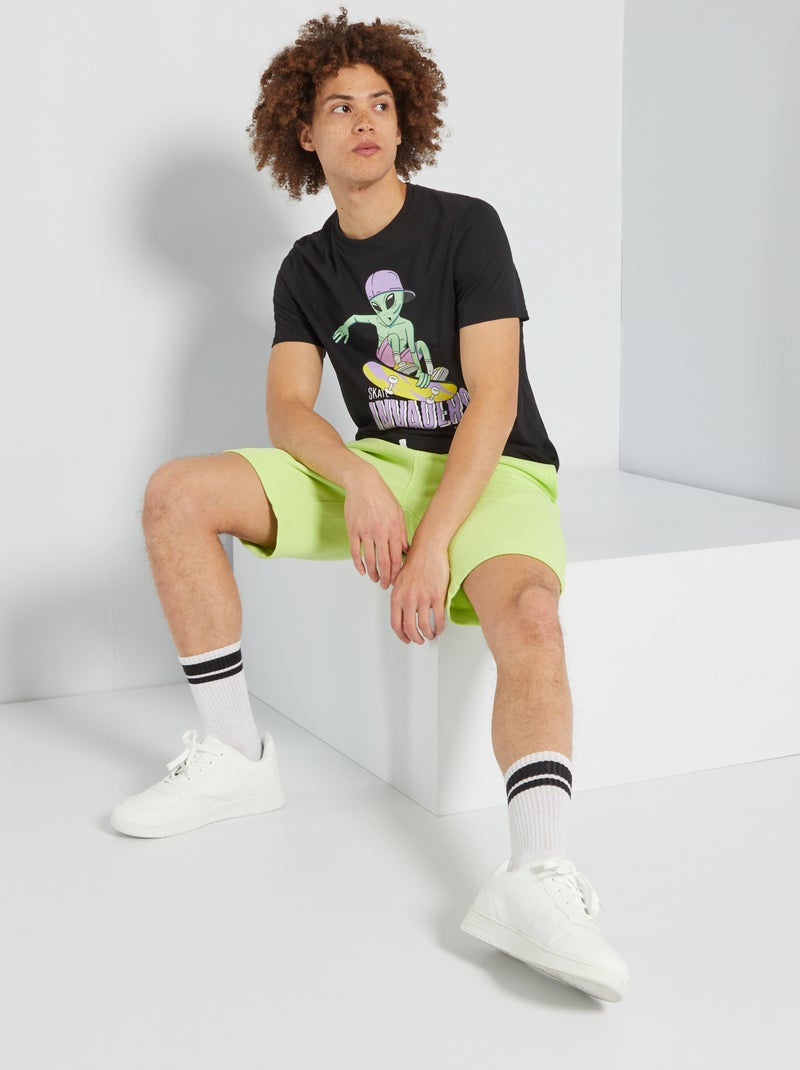 T-shirt estampada PRETO - Kiabi