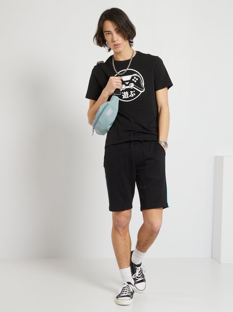 T-shirt estampada PRETO - Kiabi