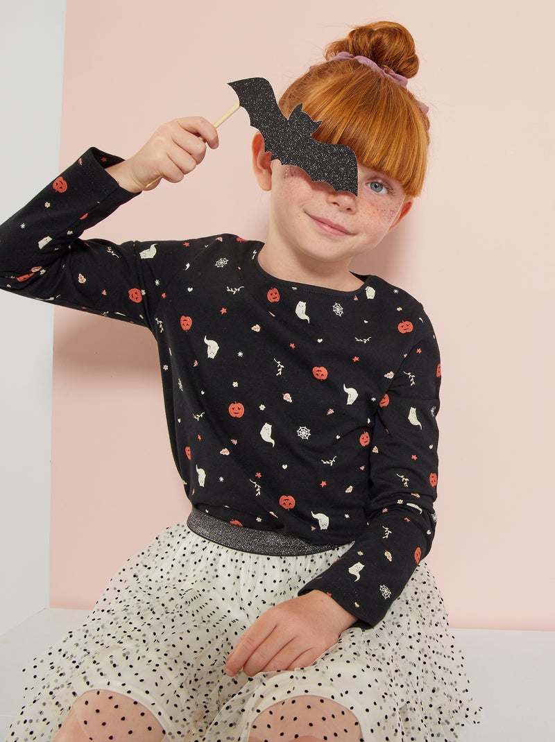 T-shirt estampada PRETO - Kiabi