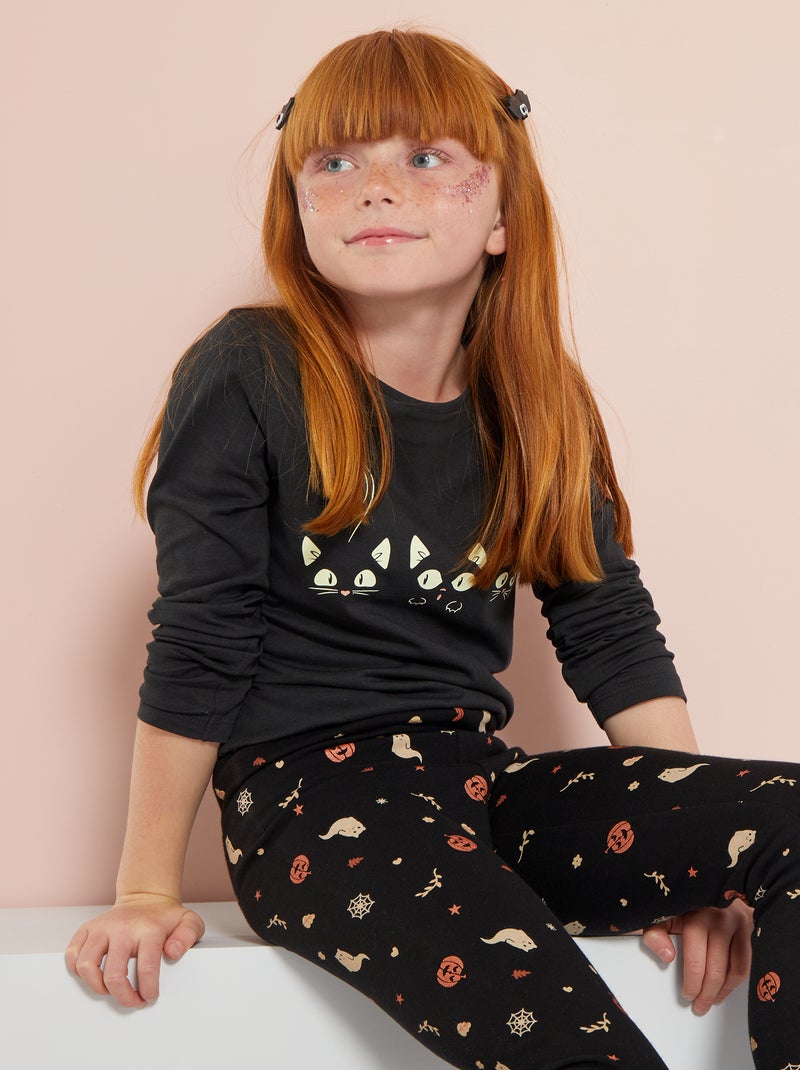 T-shirt estampada PRETO - Kiabi