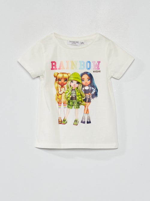 T-shirt estampada 'Rainbow high' - Kiabi