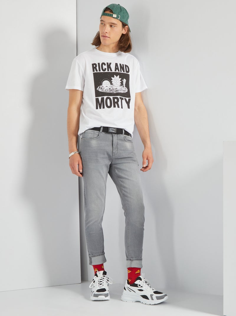 T-shirt estampada 'Rick e Morty Branco - Kiabi