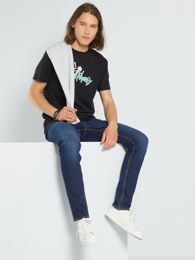 T-shirt estampada 'Rick e Morty Preto - Kiabi