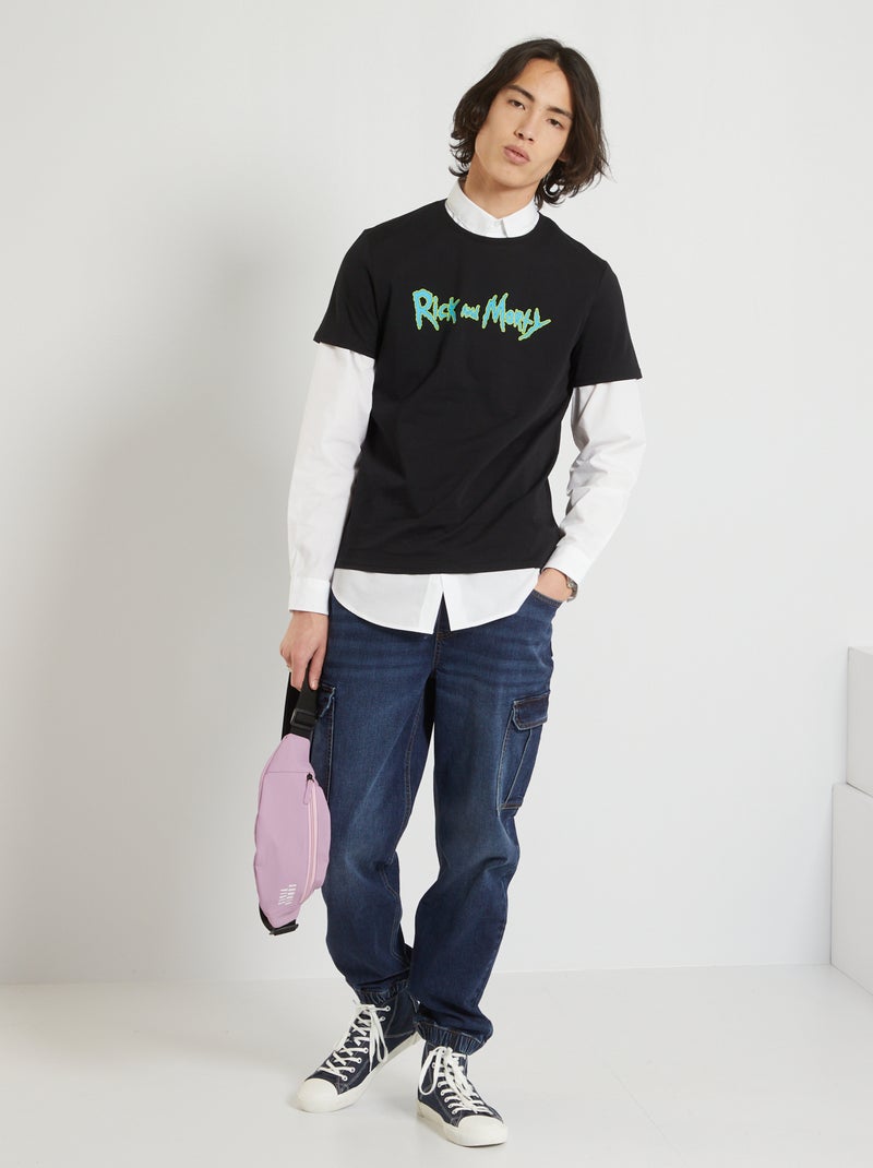 T-shirt estampada 'Rick & Morty' Preto - Kiabi