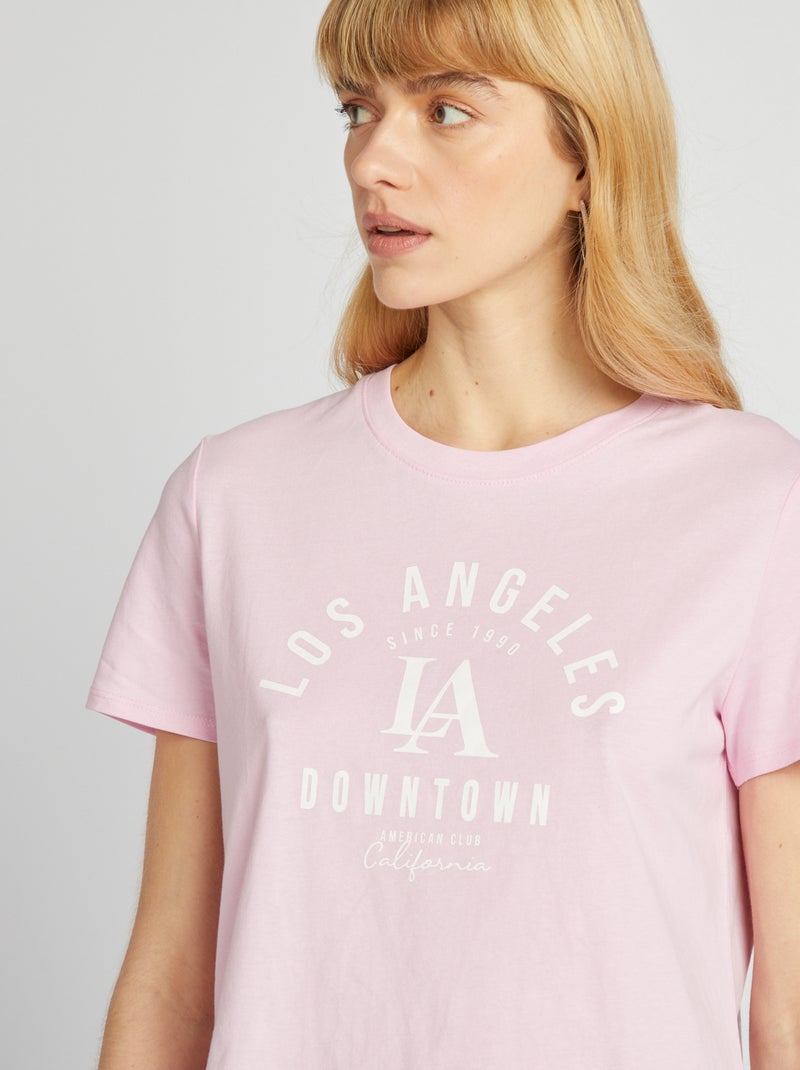 T-shirt estampada ROSA - Kiabi