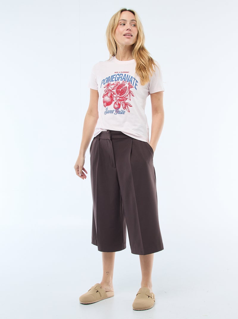 T-shirt estampada Rosa - Kiabi