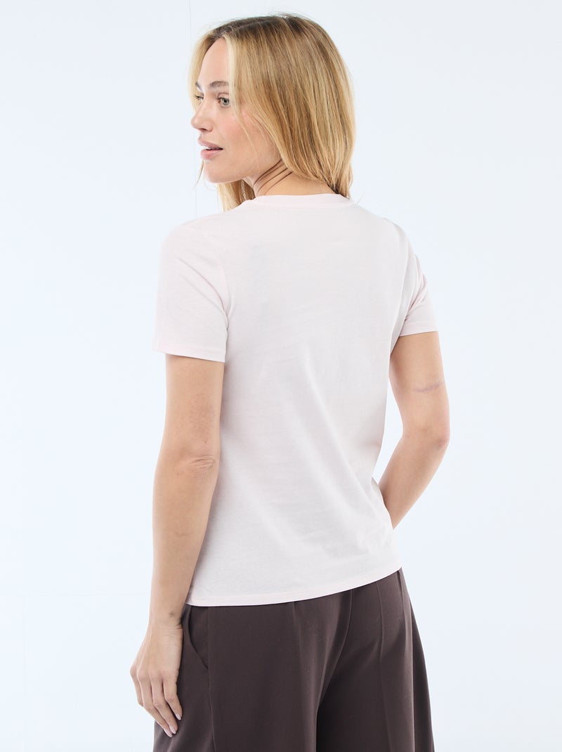 T-shirt estampada Rosa - Kiabi