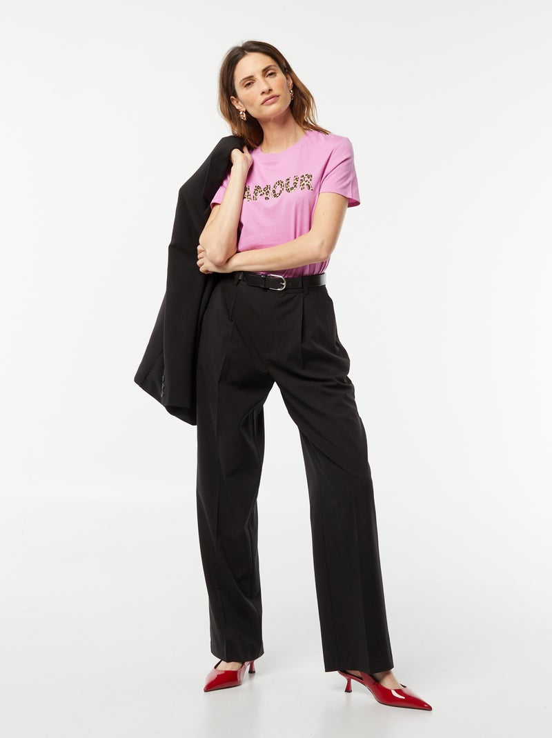 T-shirt estampada ROSA - Kiabi