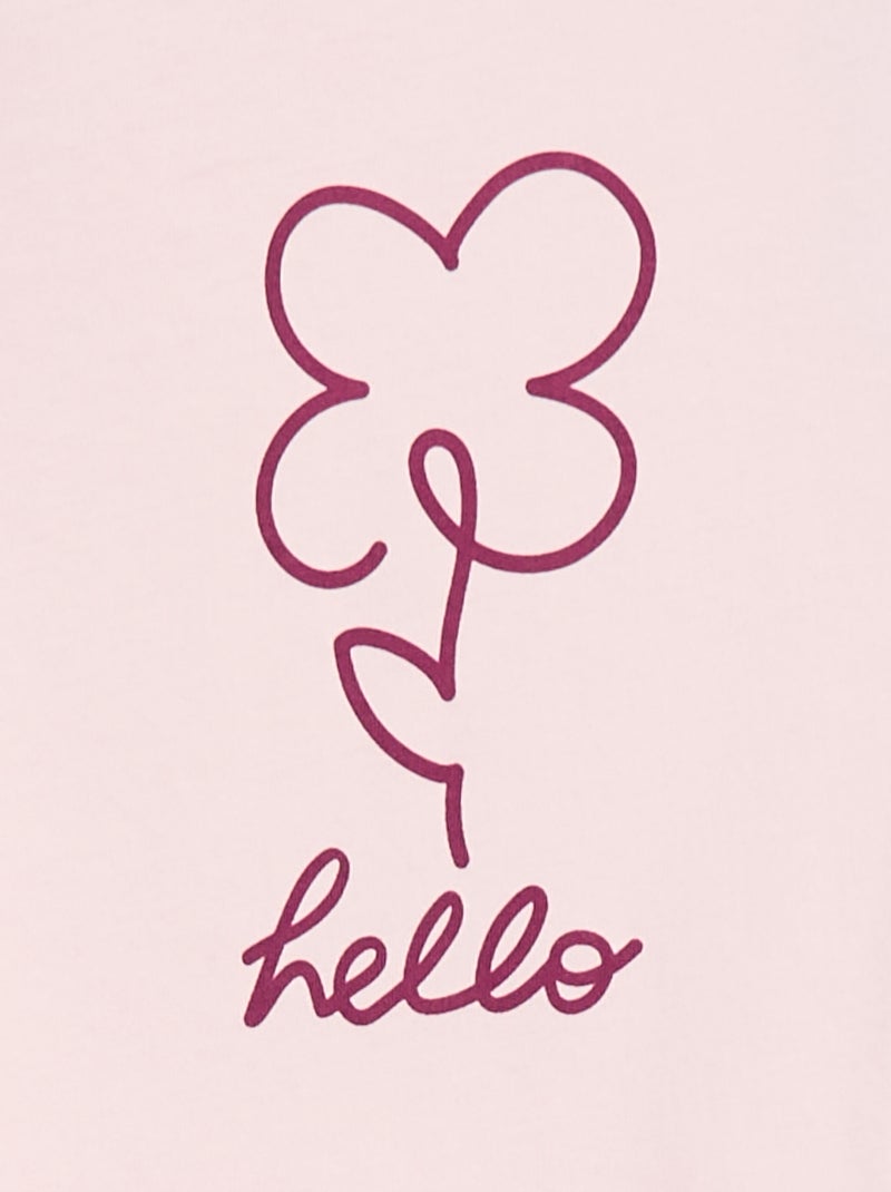 T-shirt estampada Rosa - Kiabi