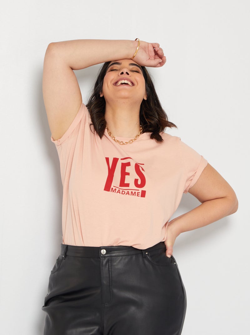 T-shirt estampada ROSA - Kiabi