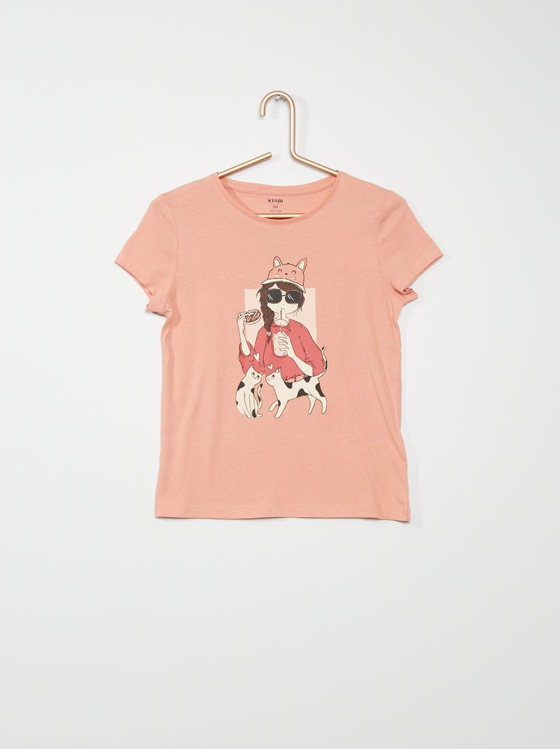 T-shirt estampada ROSA - Kiabi