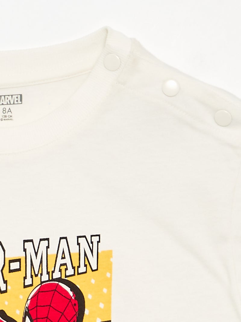 T-shirt estampada 'Spiderman' - coleção fácil de vestir Branco - Kiabi