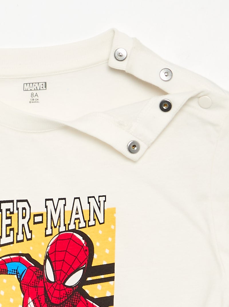 T-shirt estampada 'Spiderman' - coleção fácil de vestir Branco - Kiabi