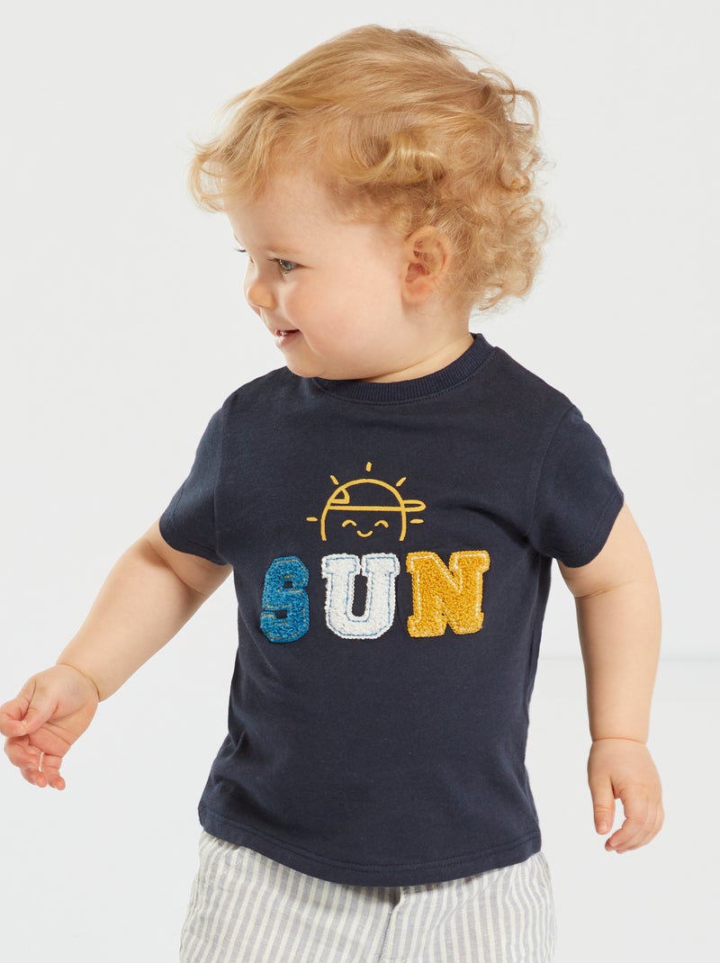 T-shirt estampada 'Sun' AZUL - Kiabi