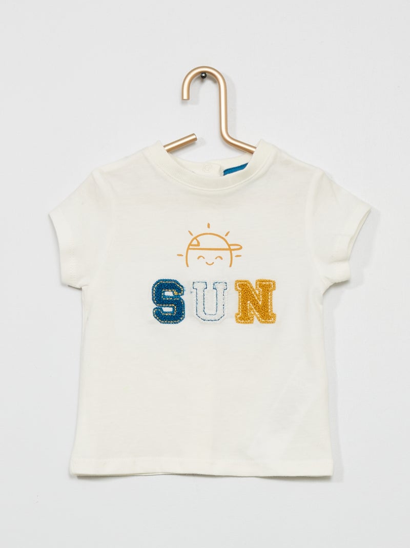T-shirt estampada 'Sun' BRANCO - Kiabi
