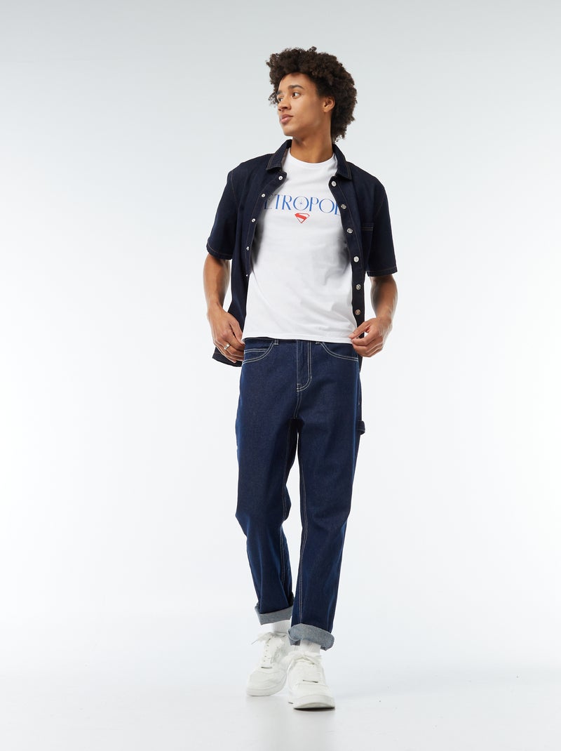 T-shirt estampada 'Super-Homem' BRANCO - Kiabi