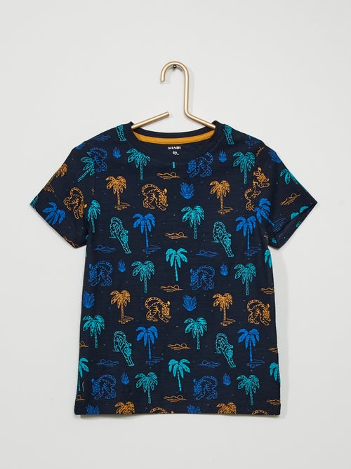 T-shirt estampada 'tropical' - Kiabi