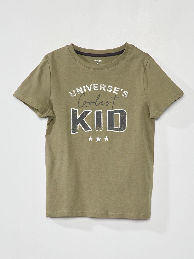 T-shirt estampada 'universe's coolest kid' CAQUI - Kiabi