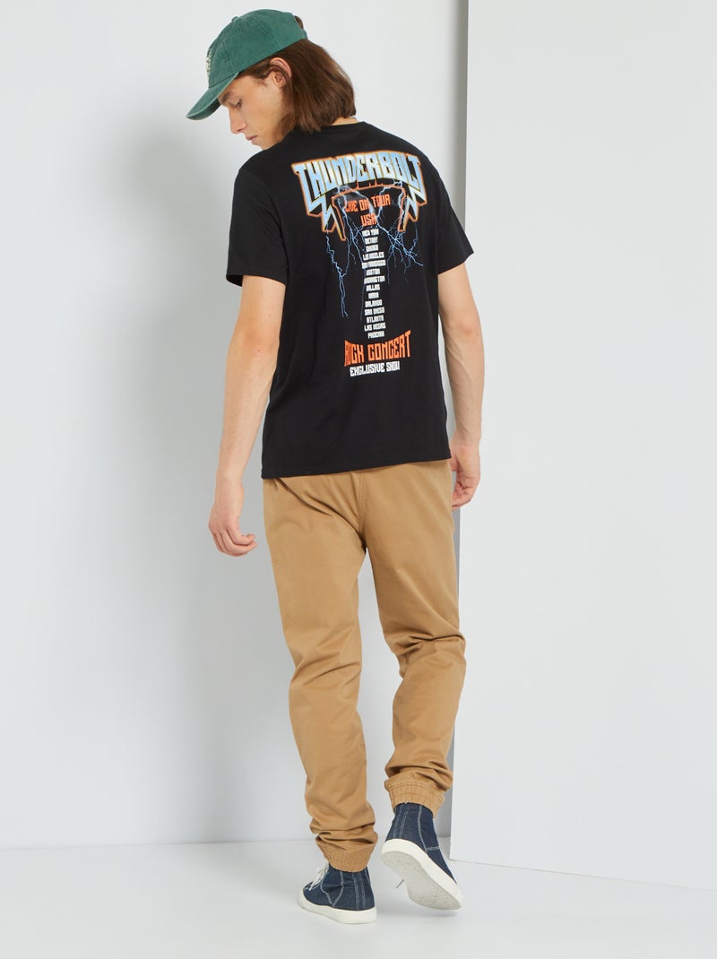 T-shirt estampada 'universos paralelos' PRETO - Kiabi
