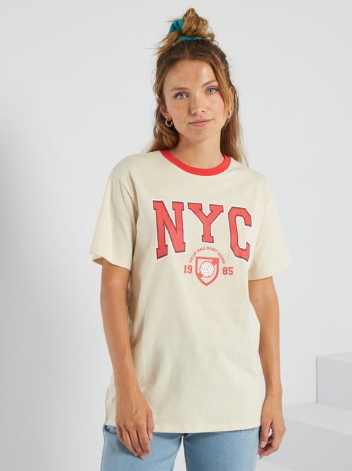 T-shirt estampada USA - Kiabi