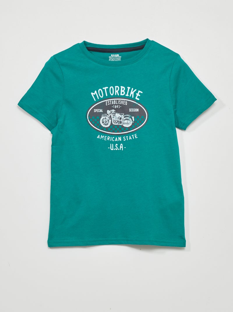 T-shirt estampada VERDE - Kiabi
