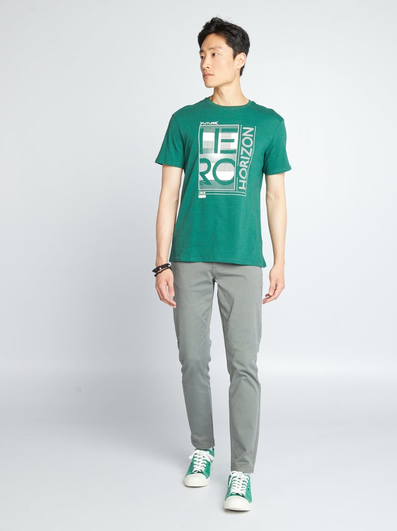 T-shirt estampada VERDE - Kiabi