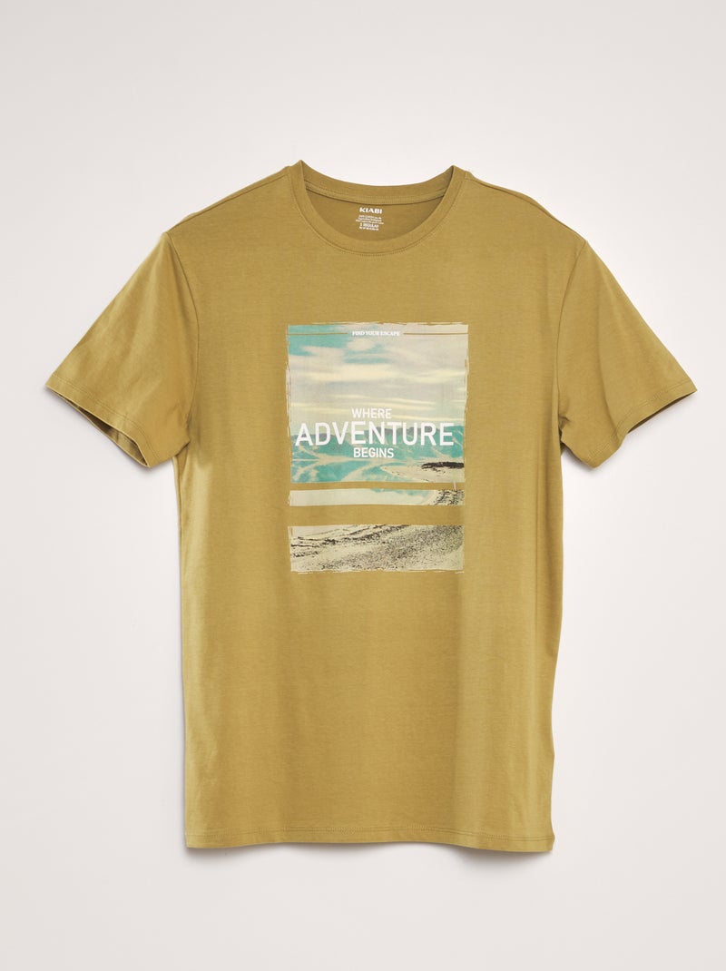 T-shirt estampada VERDE - Kiabi