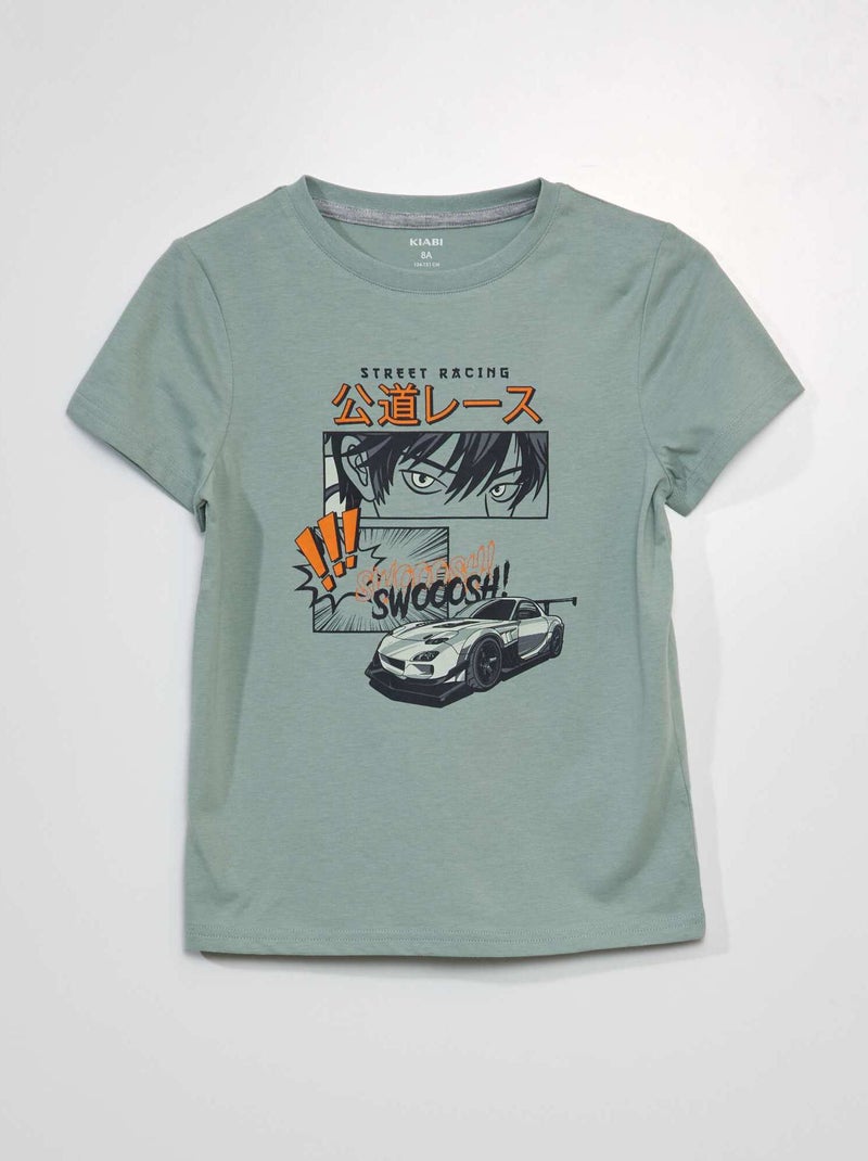 T-shirt estampada VERDE - Kiabi