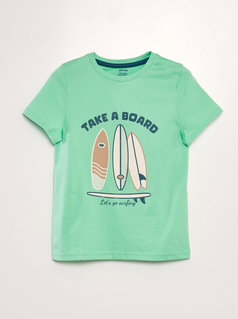T-shirt estampada VERDE - Kiabi
