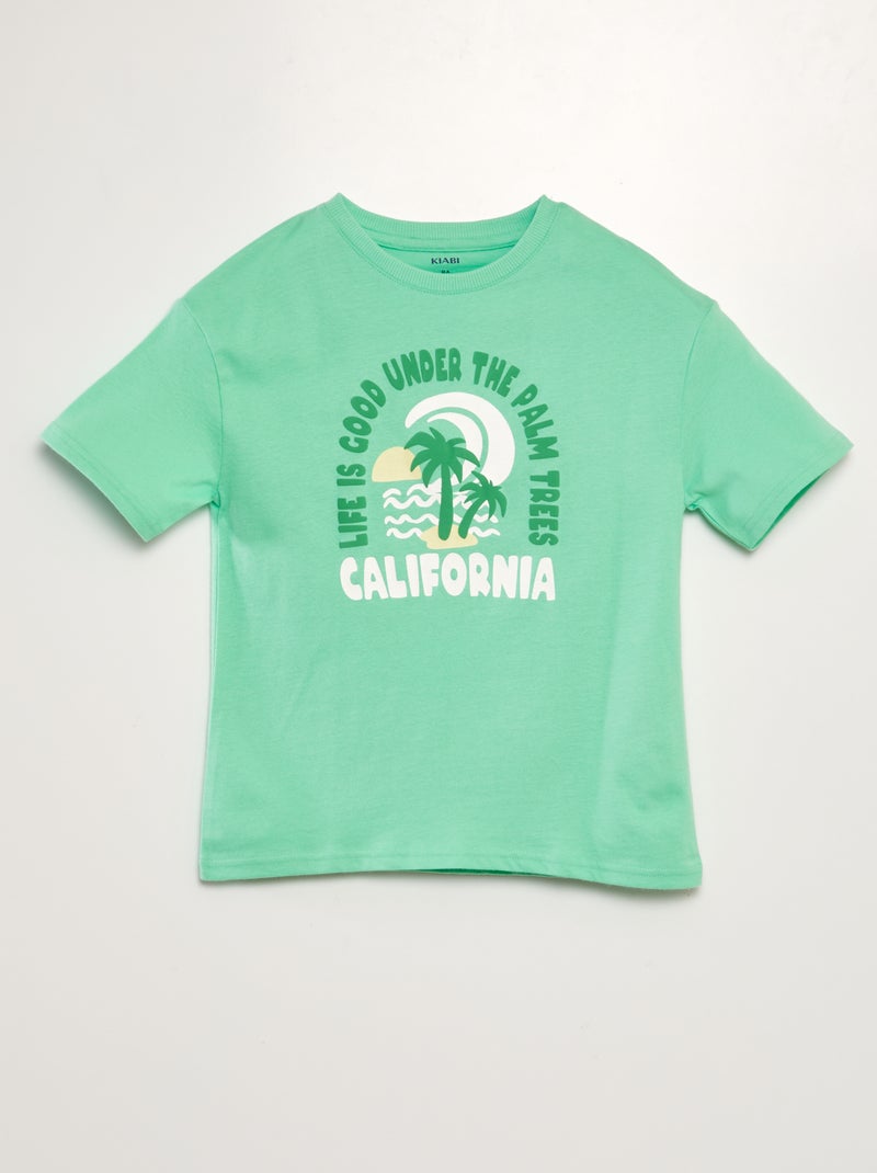 T-shirt estampada VERDE - Kiabi
