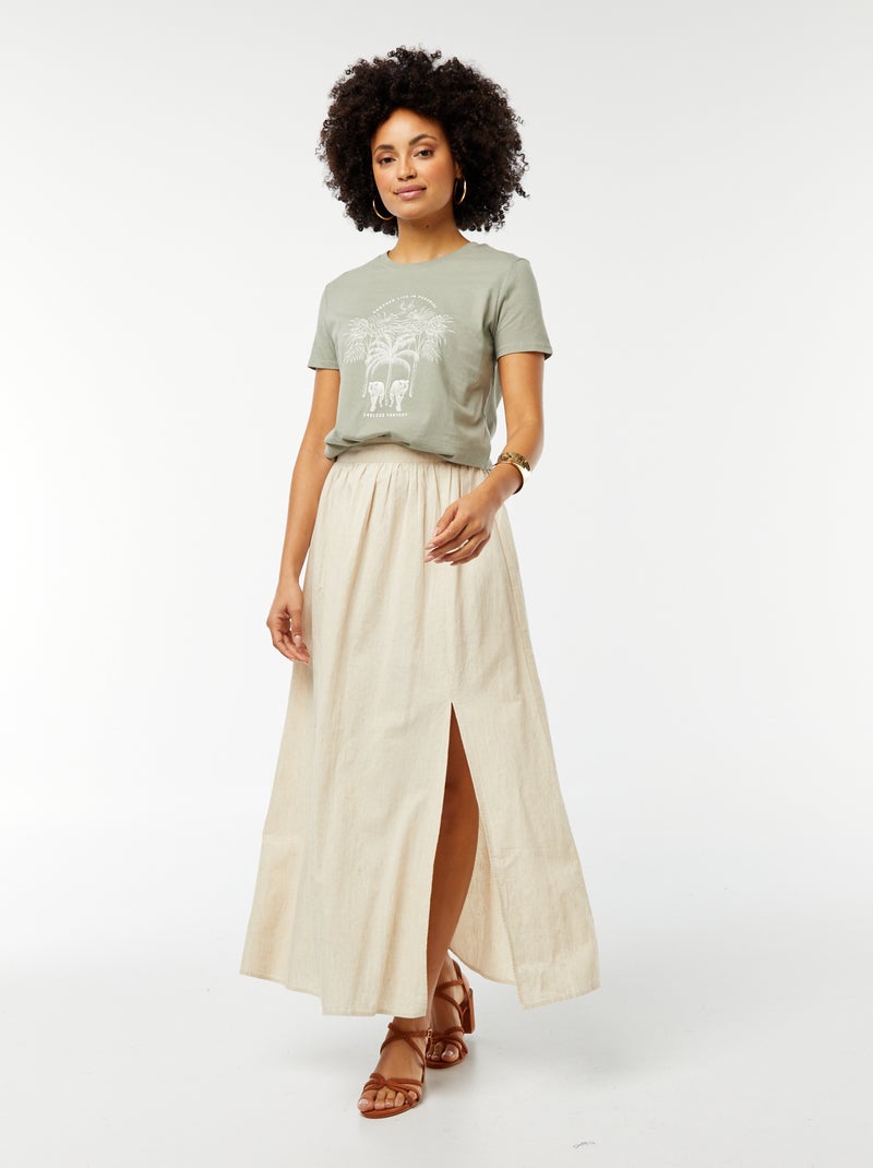 T-shirt estampada VERDE - Kiabi