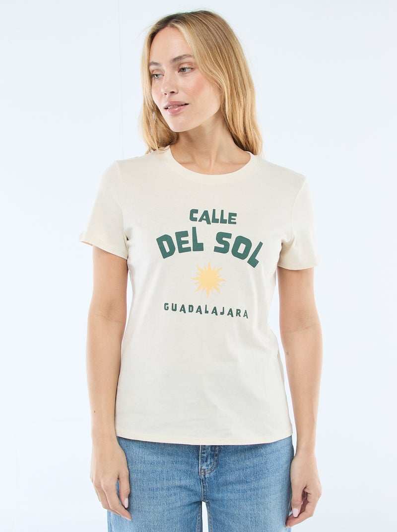 T-shirt estampada Verde - Kiabi