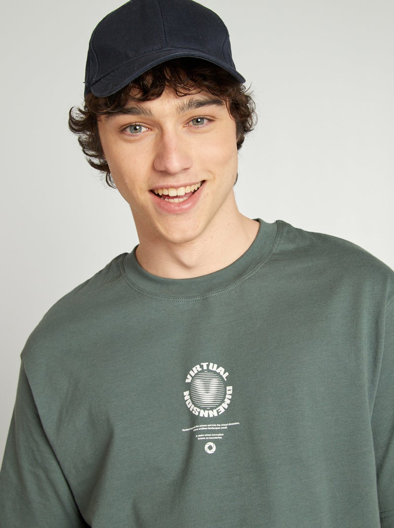 T-shirt estampada VERDE - Kiabi