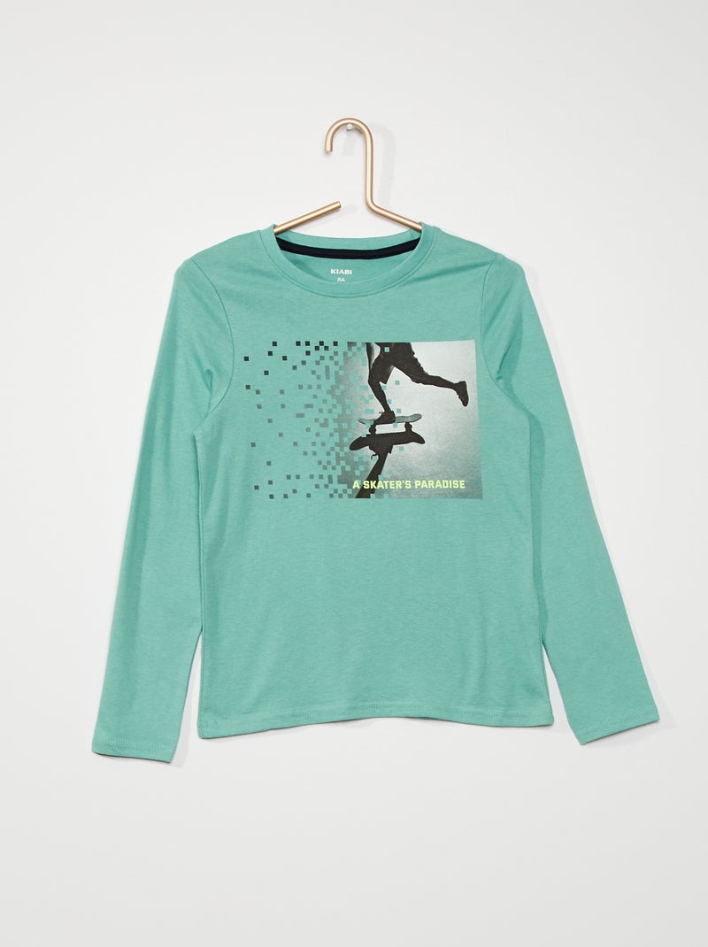 T-shirt estampada VERDE - Kiabi