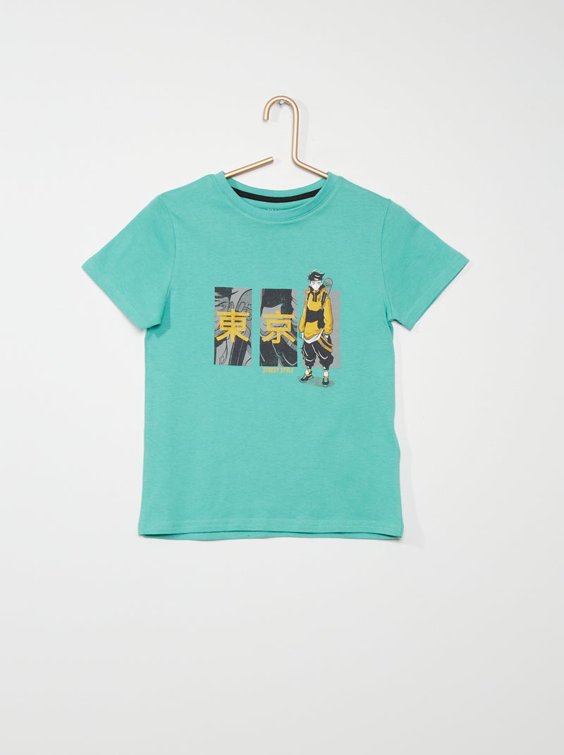 T-shirt estampada VERDE - Kiabi