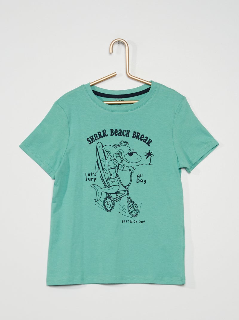 T-shirt estampada VERDE - Kiabi
