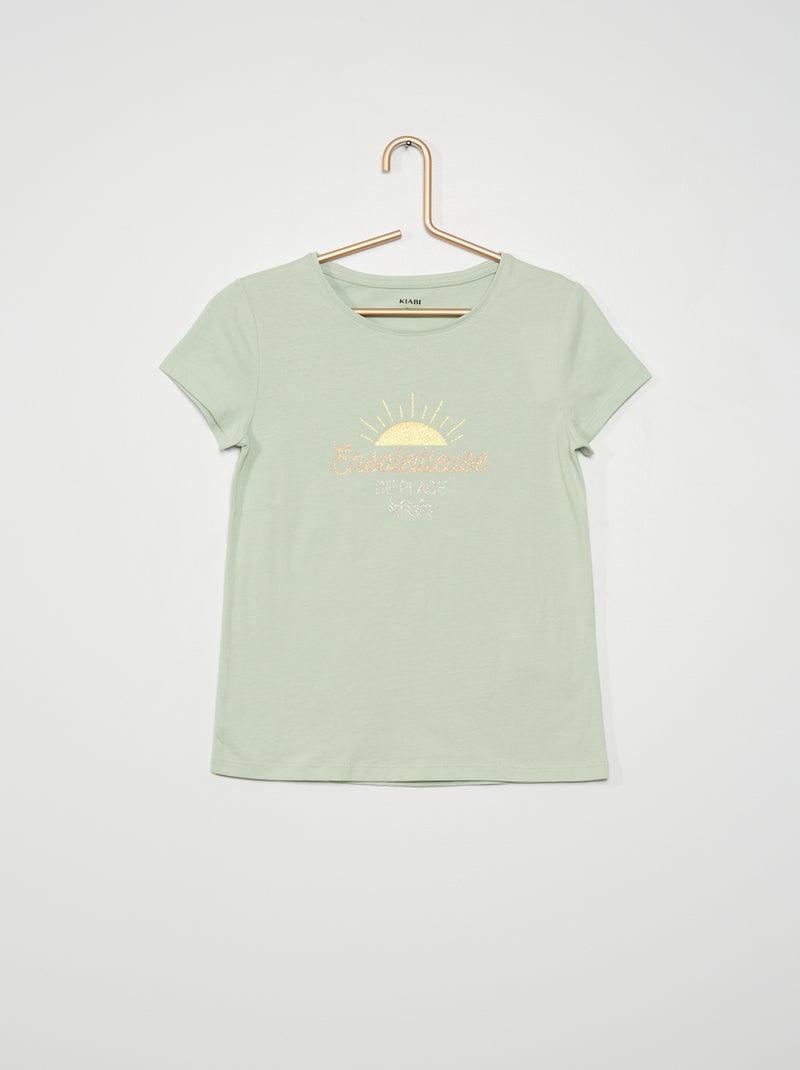 T-shirt estampada VERDE - Kiabi