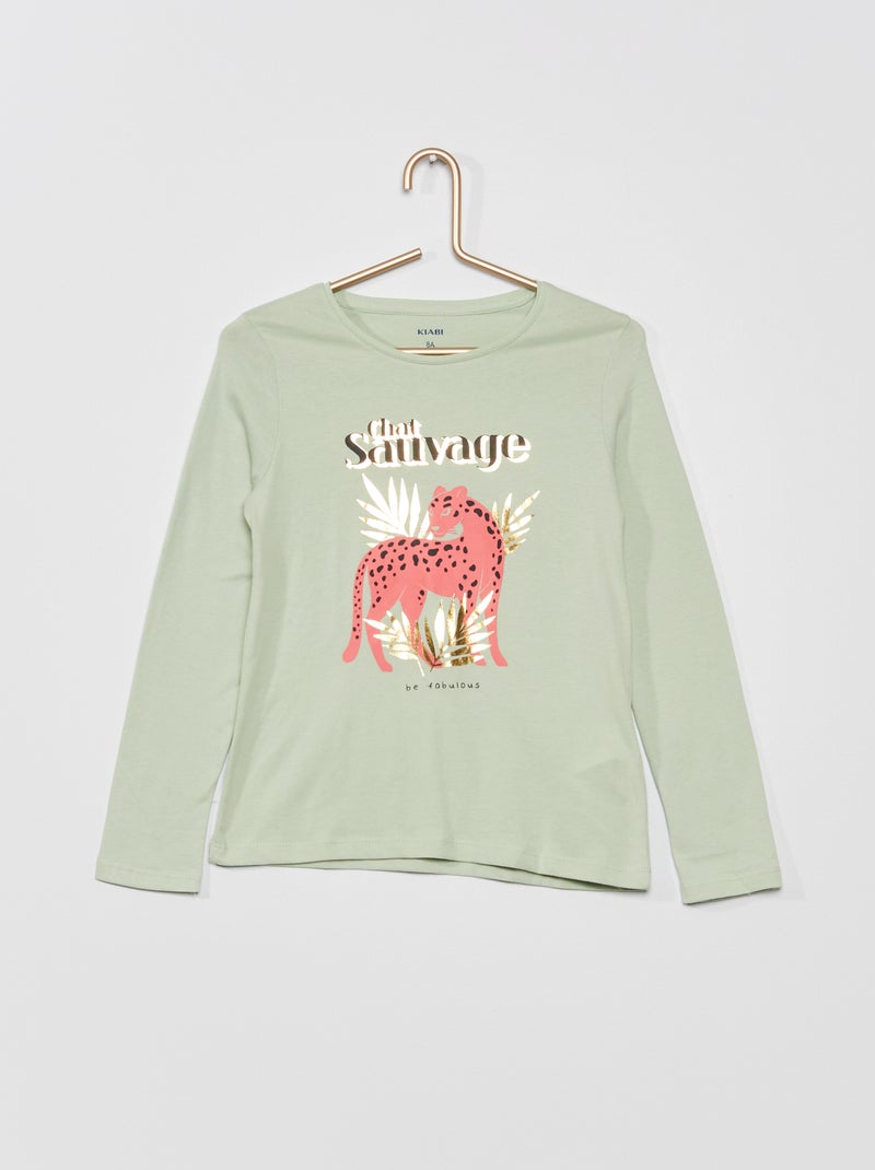 T-shirt estampada VERDE - Kiabi