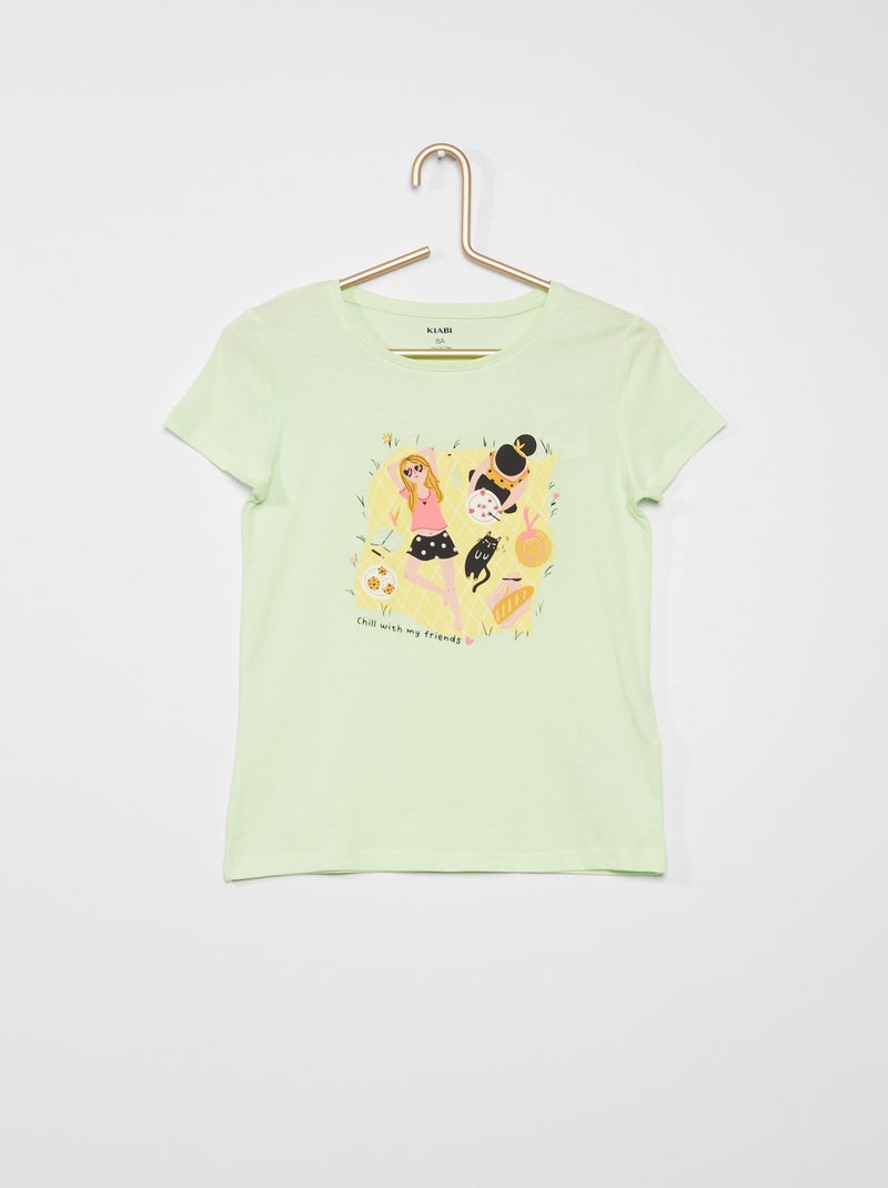 T-shirt estampada VERDE - Kiabi