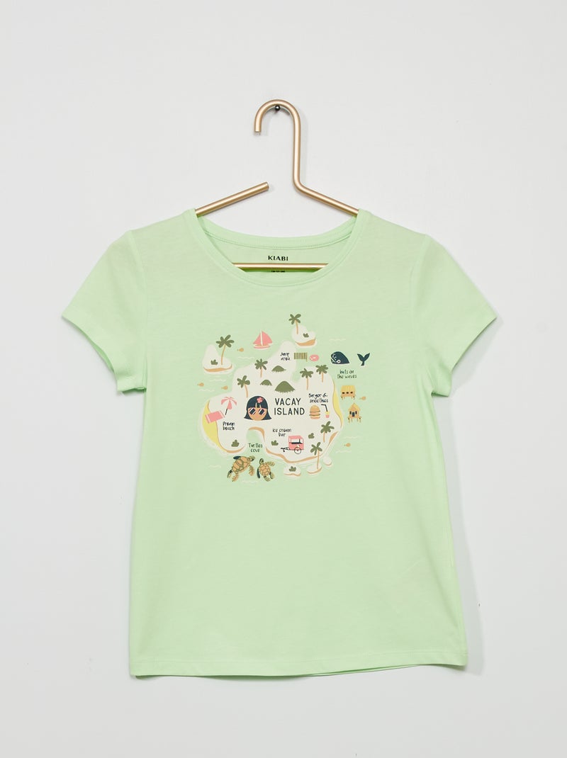 T-shirt estampada VERDE - Kiabi