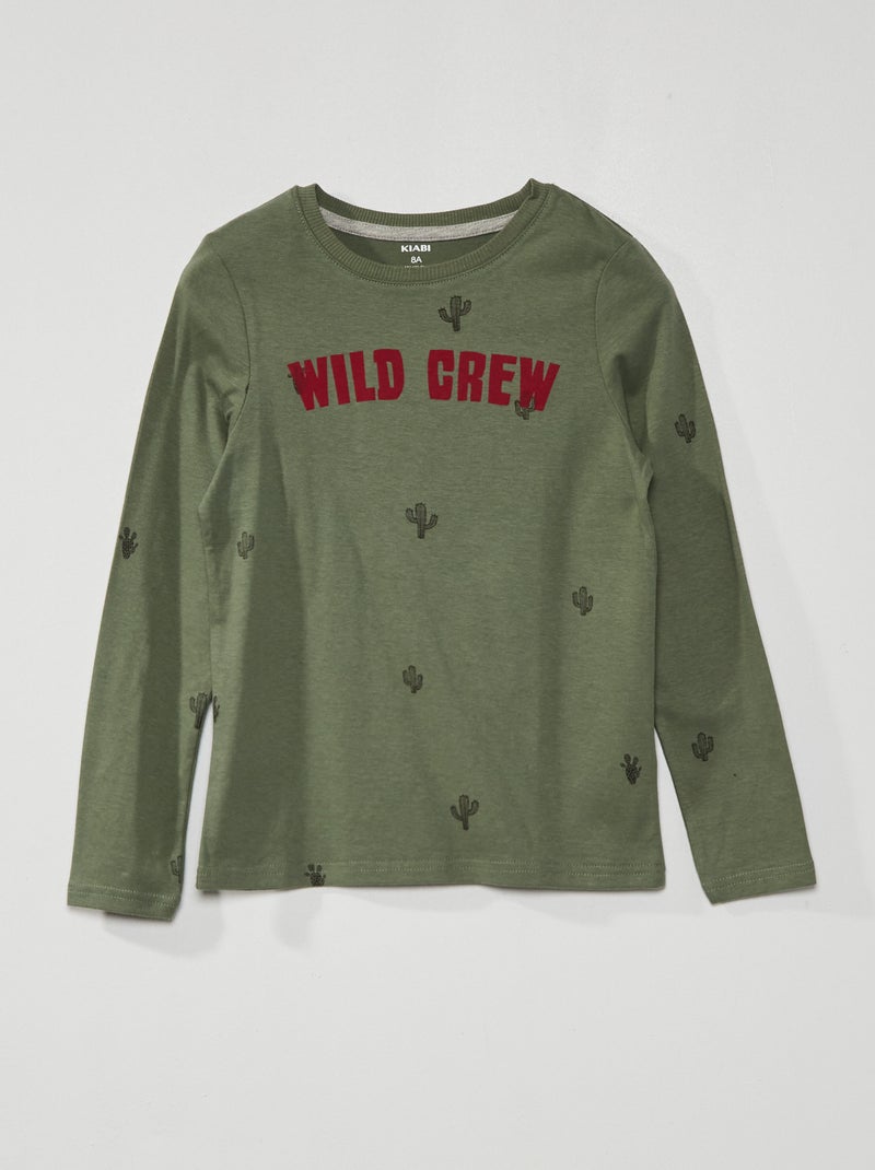 T-shirt estampada VERDE - Kiabi