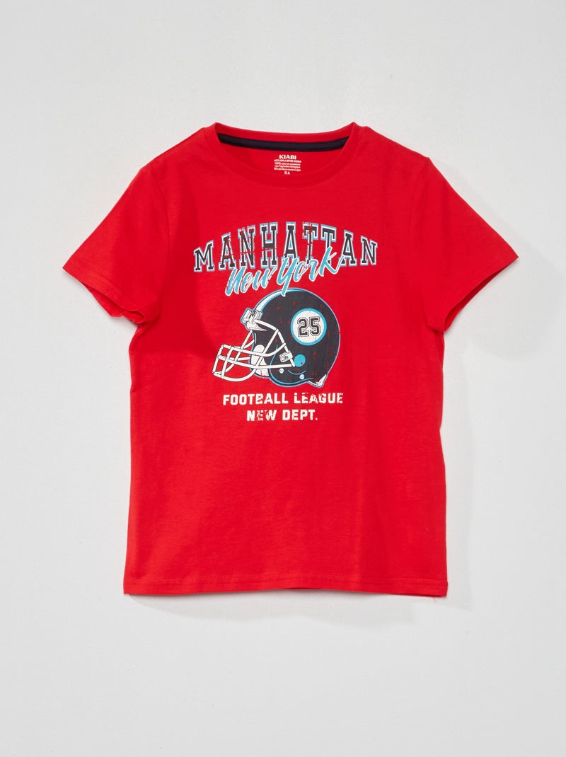 T-shirt estampada VERMELHO - Kiabi