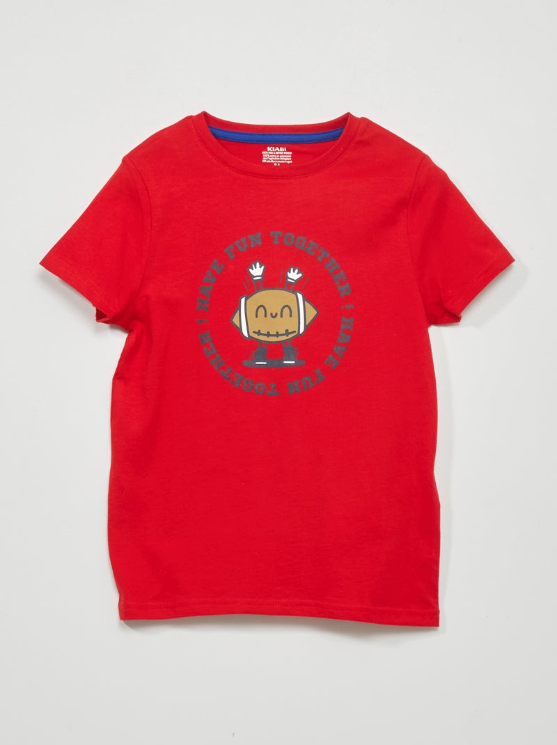 T-shirt estampada VERMELHO - Kiabi