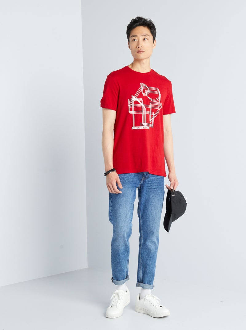 T-shirt estampada VERMELHO - Kiabi