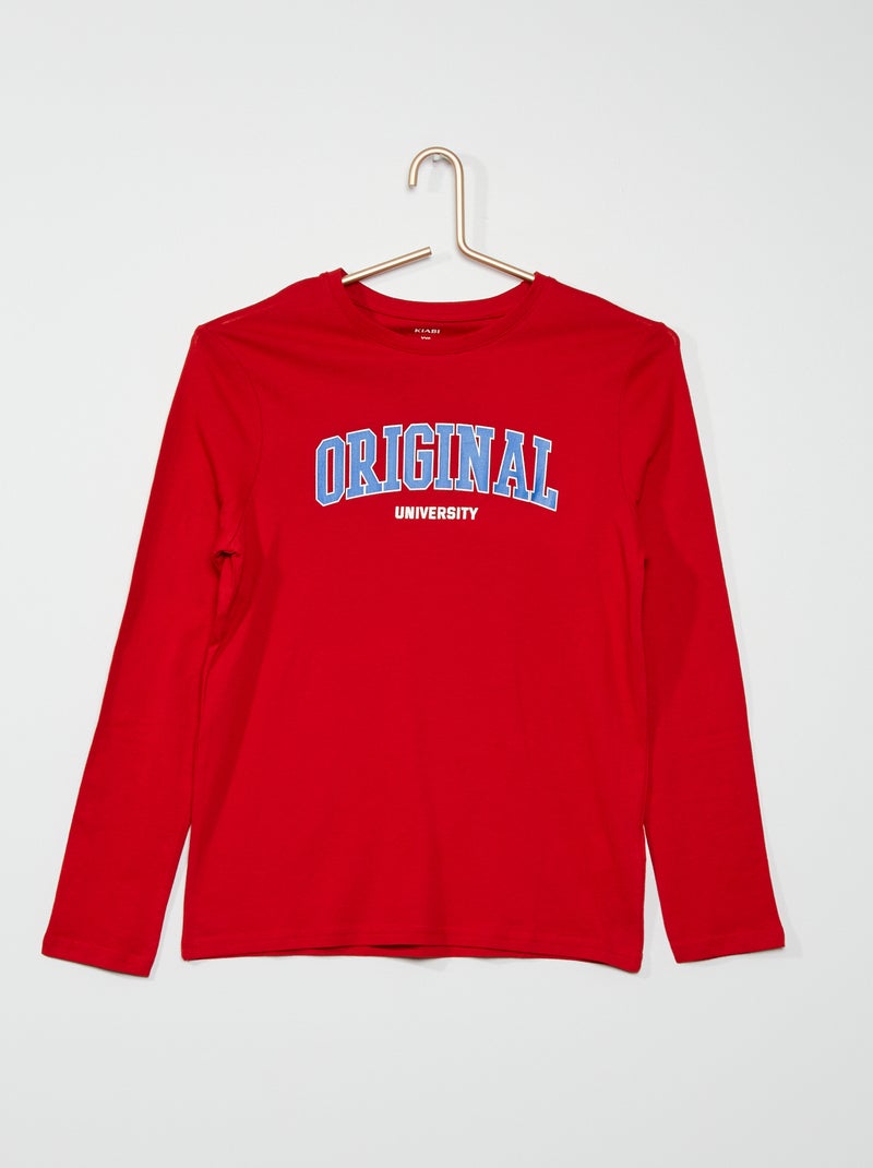 T-shirt estampada VERMELHO - Kiabi