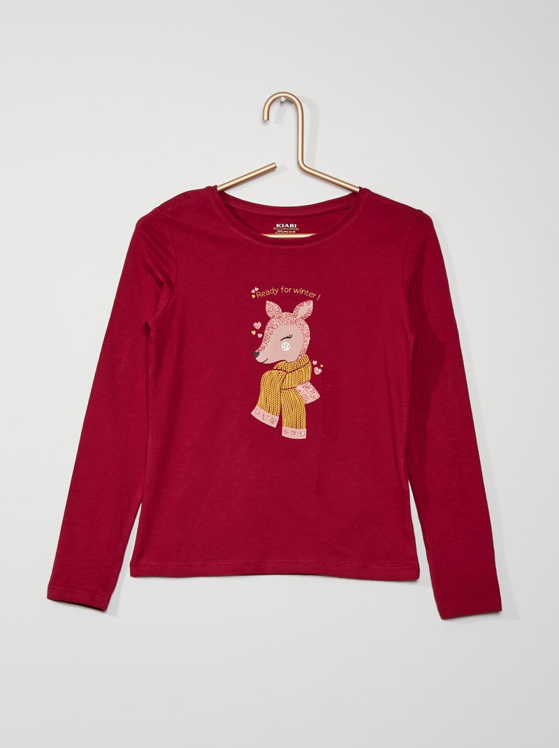 T-shirt estampada VERMELHO - Kiabi