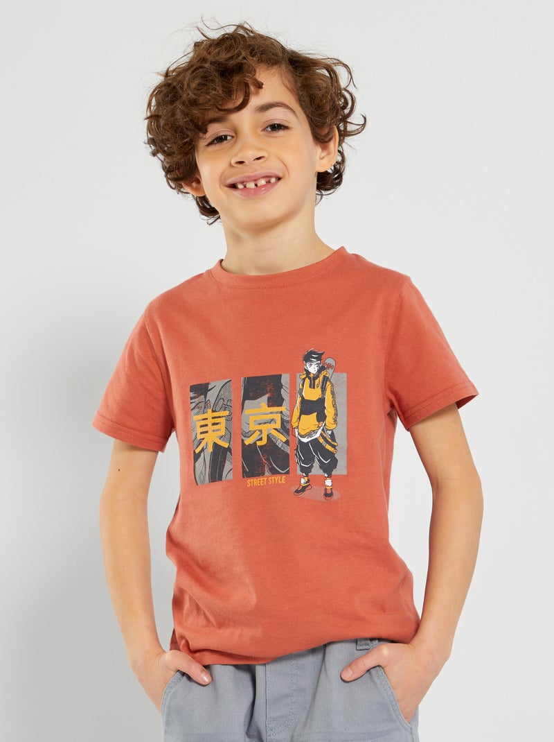 T-shirt estampada VERMELHO - Kiabi